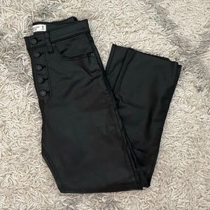 Abercrombie Ankle Straight Ultra High Rise Leather